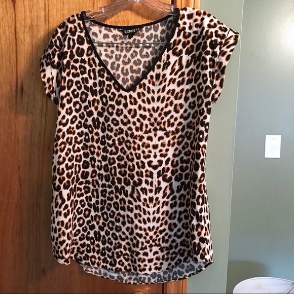 DONATING 8/1! | Express | Silky cheetah print top - Picture 3 of 6
